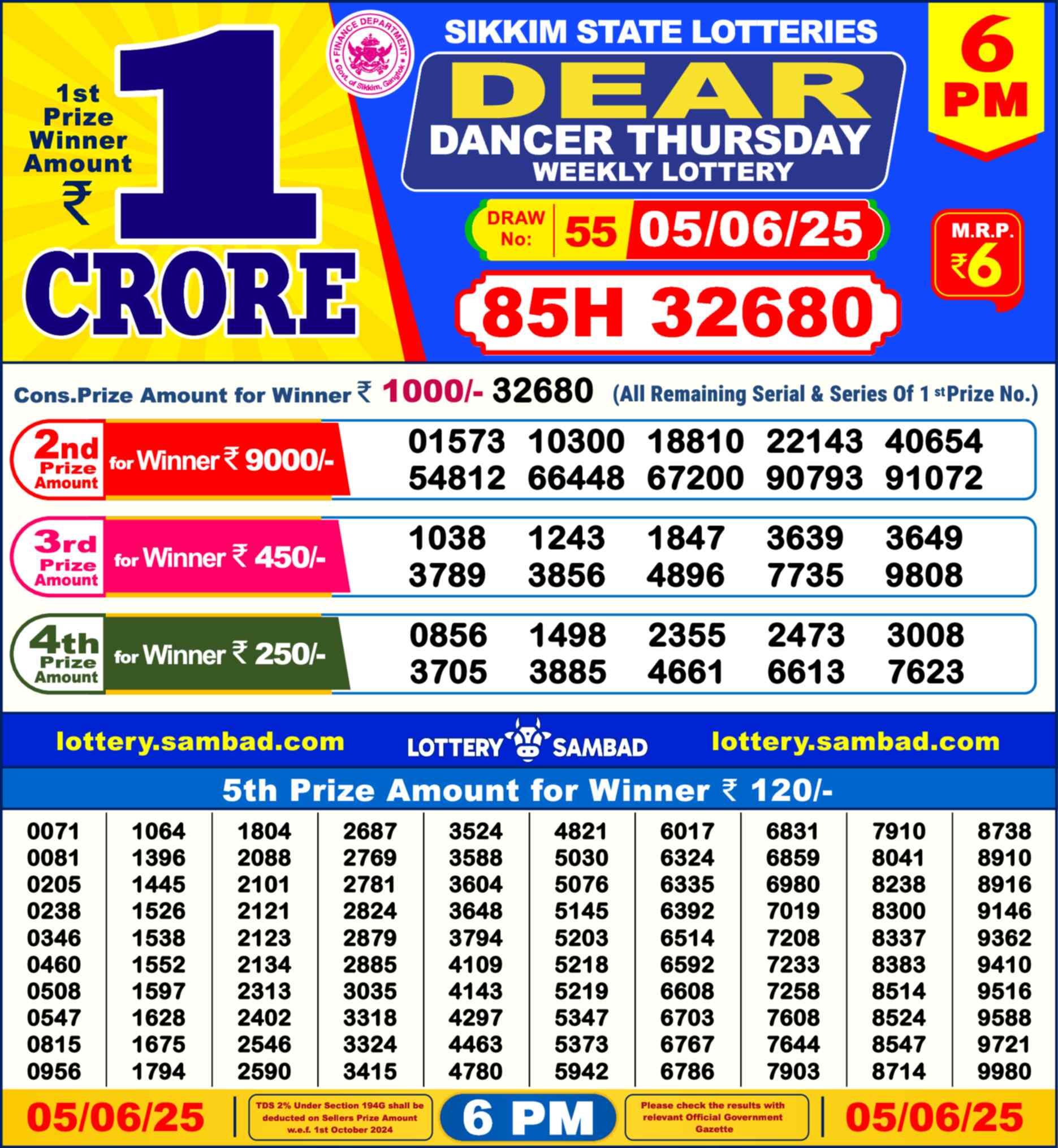 Dear Lottery 05.06.25