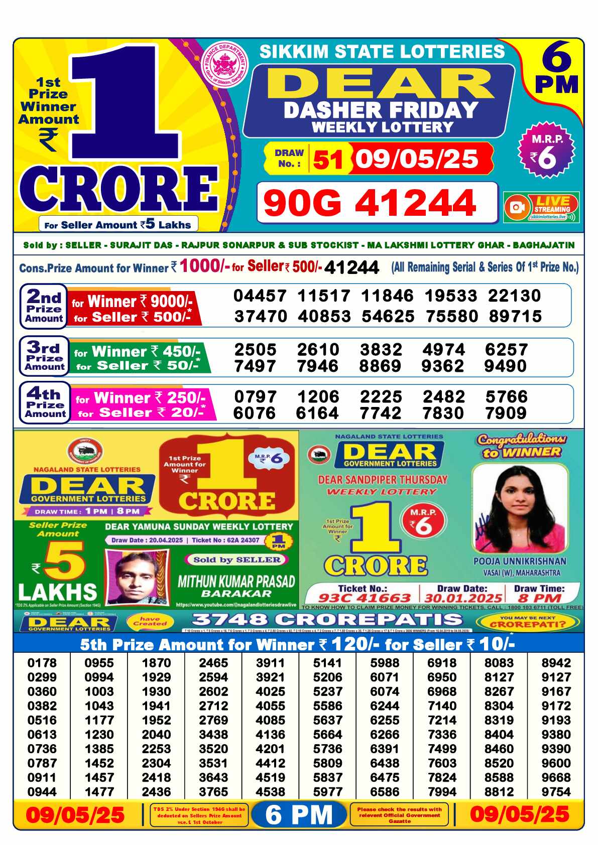 Dear Lottery 09.05.25