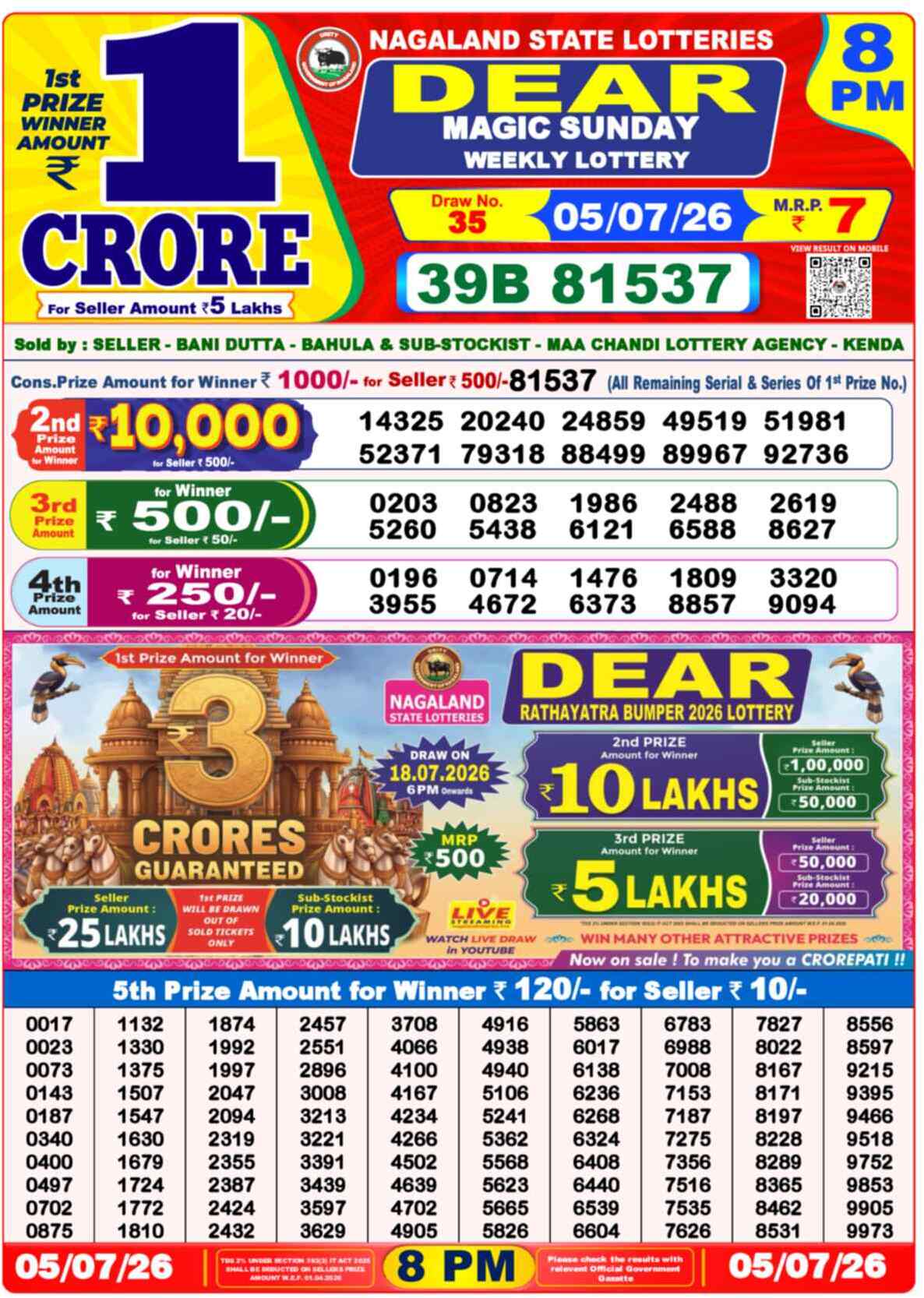 Lottery Sambad 05.07.26