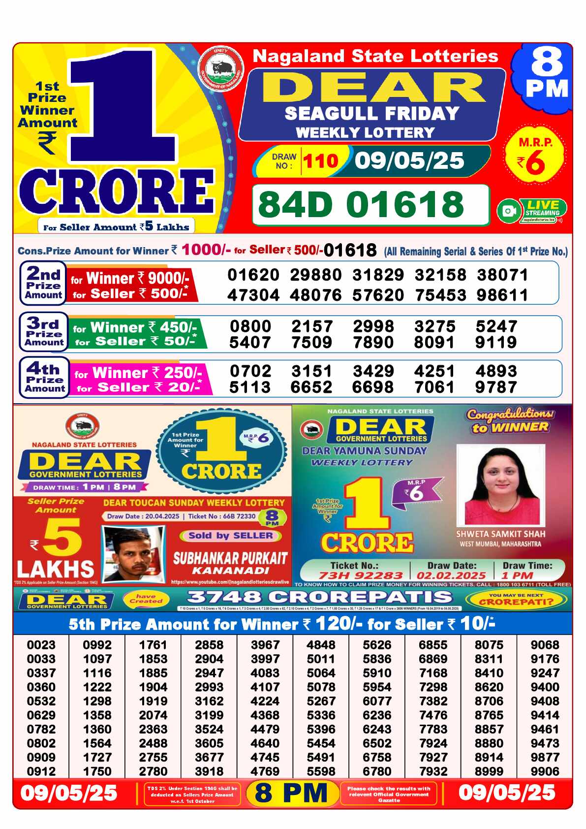 Lottery Sambad 09.05.25