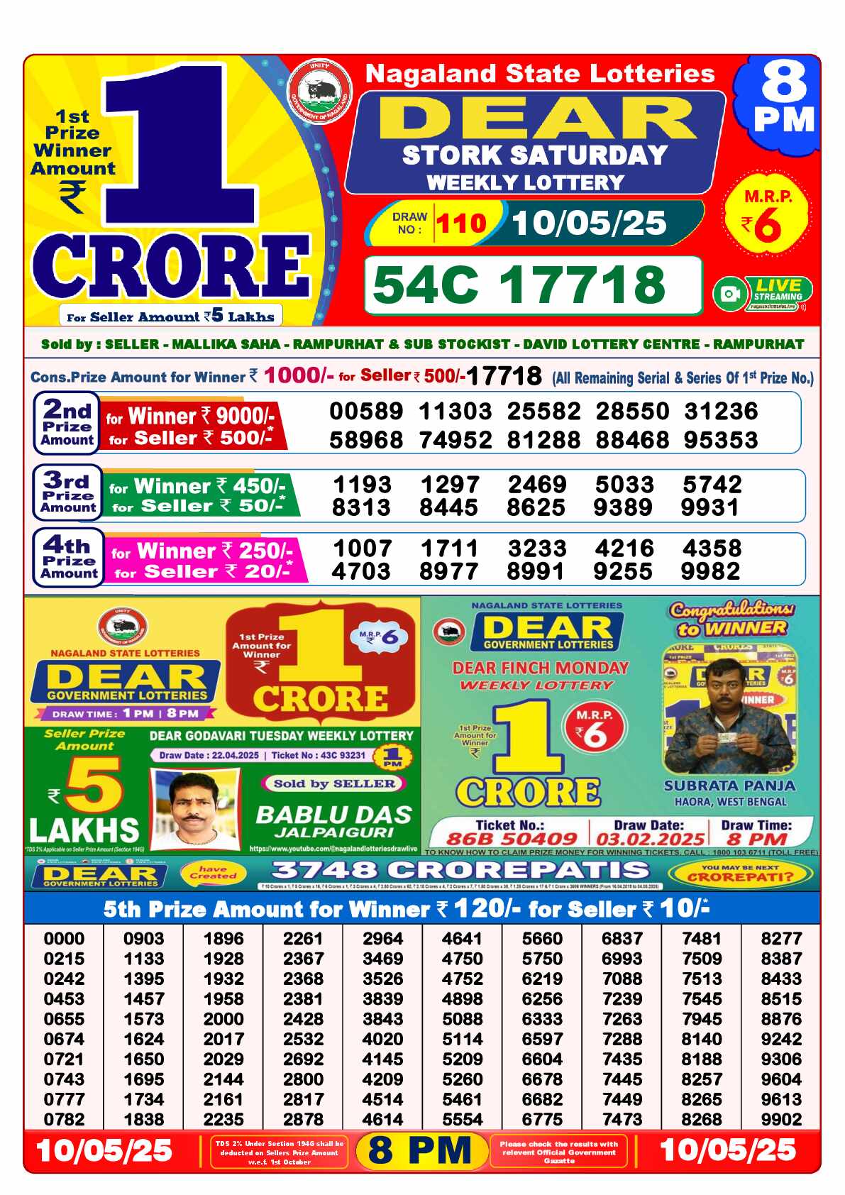 Lottery Sambad 10.05.25