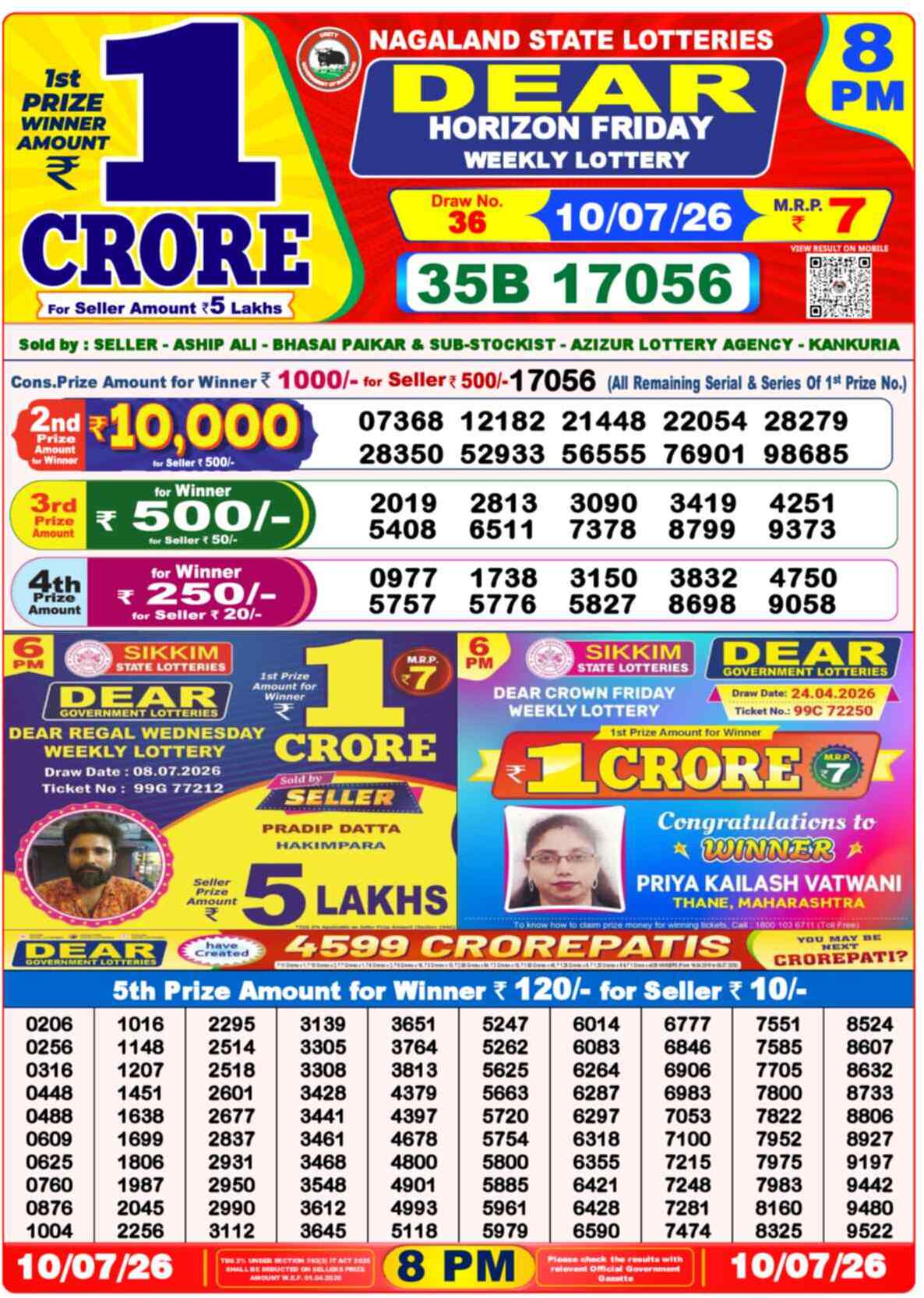 Lottery Sambad 10.07.26