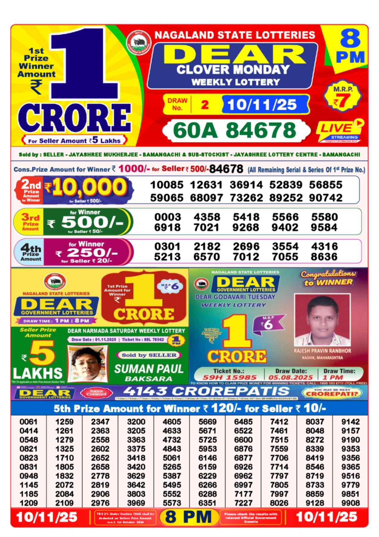 Lottery Sambad 10.11.25