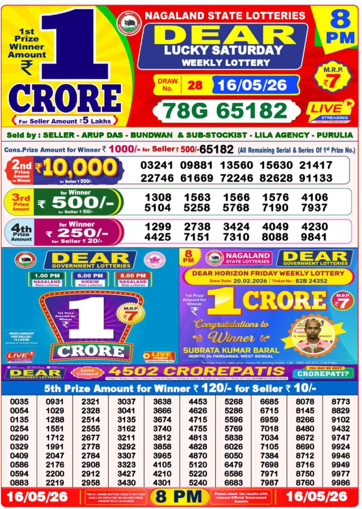 Lottery Sambad 16.05.26