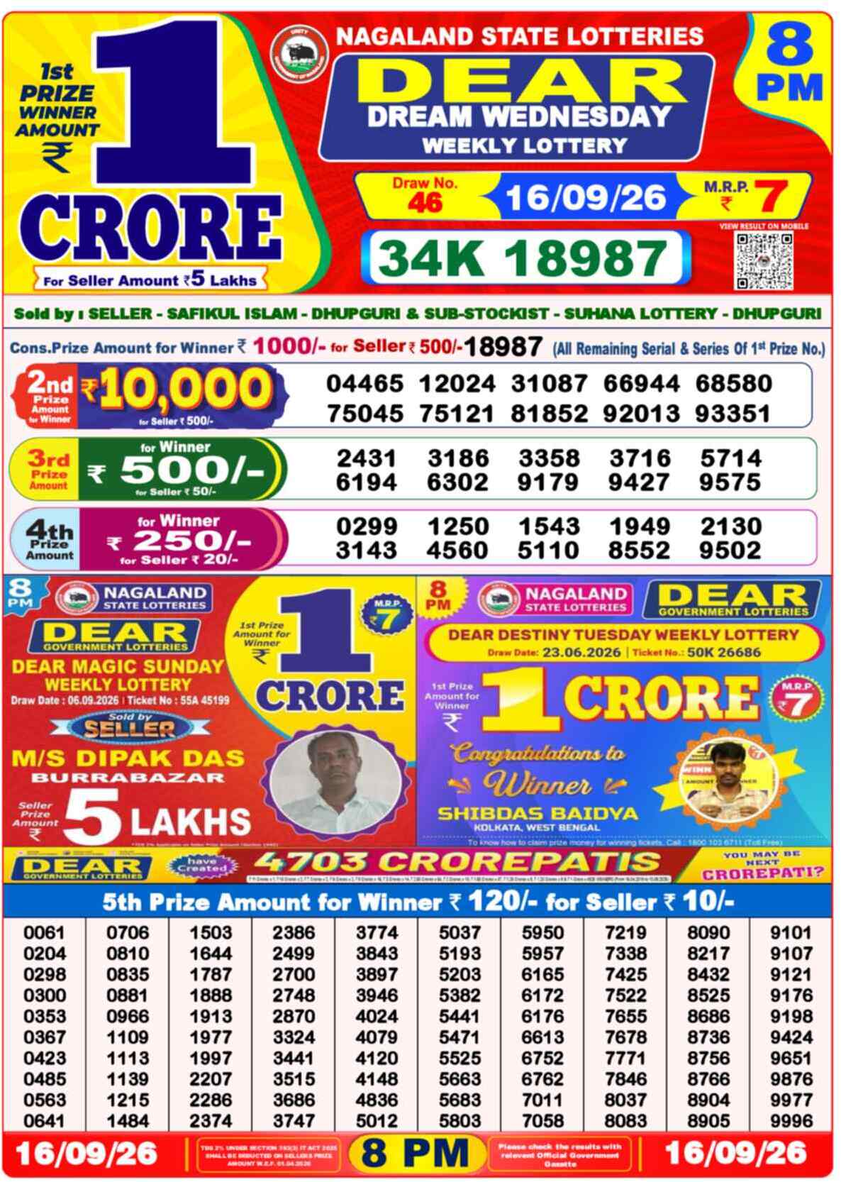 Lottery Sambad 16.09.26