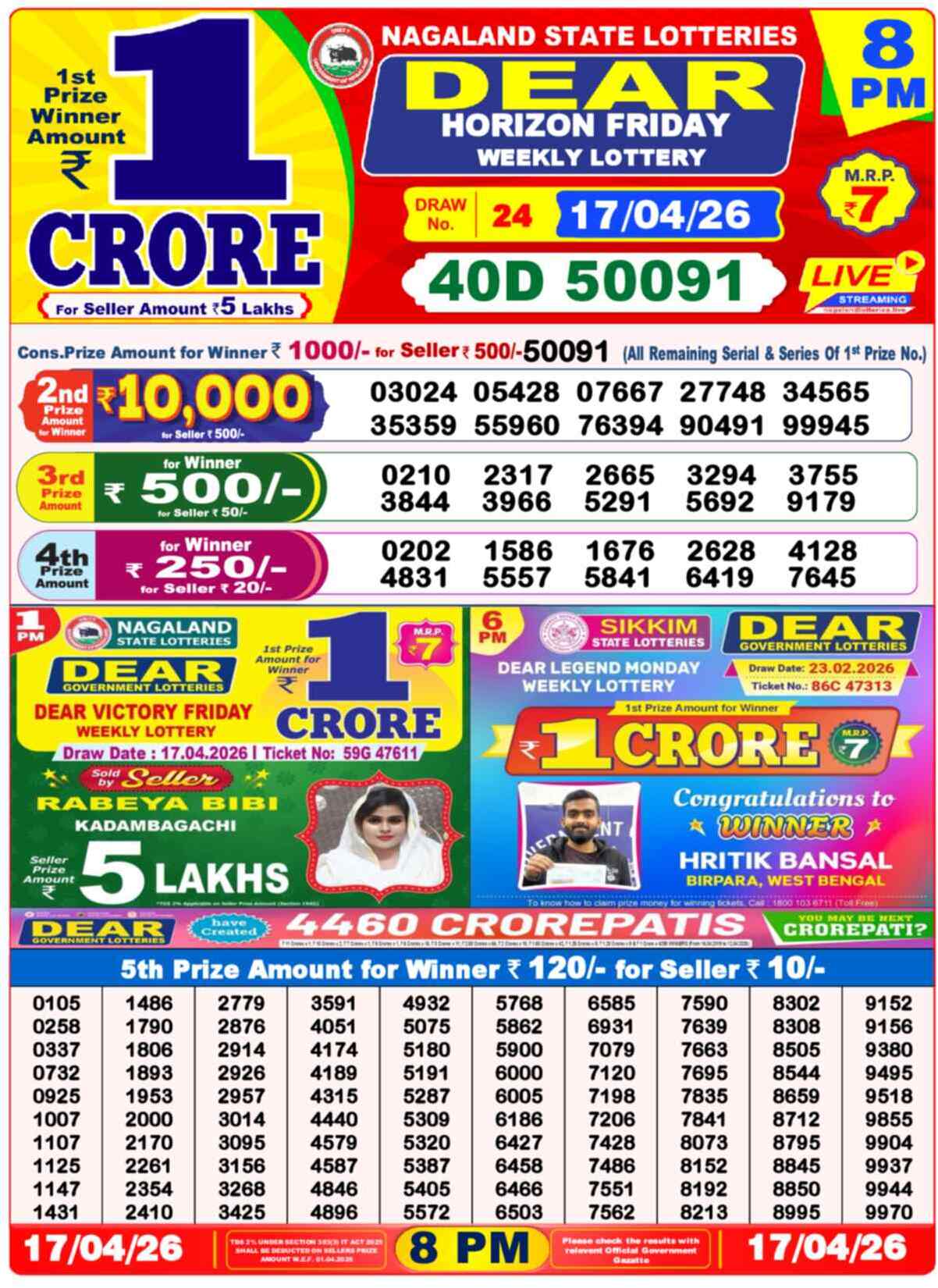 Lottery Sambad 17.04.26
