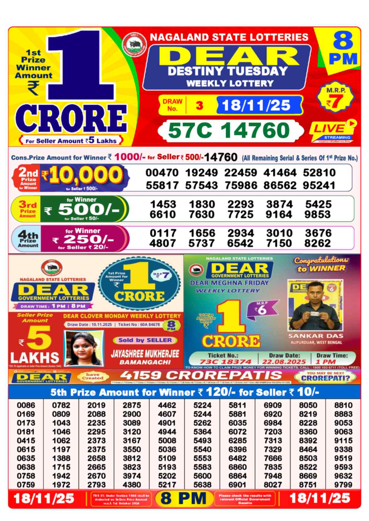 Lottery Sambad 18.11.25