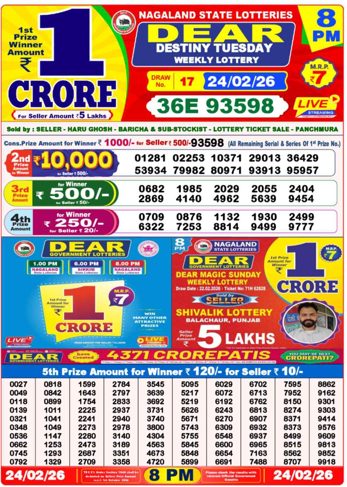 Lottery Sambad 24.02.26