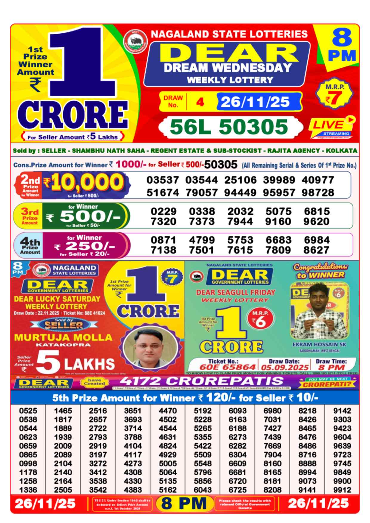 Lottery Sambad 26.11.25